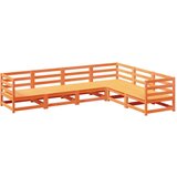vidaXL 6-dijelni set vrtnih sofa voštano smeđi od masivne borovine | shoptok.hr