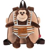 PERLETTI Reverzibilni ruksak Max Monkey s plišanom igračkom 25 cm | shoptok.hr