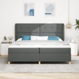  Postelja s vzmetnico Temno Siva 200x200 cm Tkanina, (22051203) | Shoptok.si