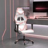  The Living Store Masažni gaming stol Bela in roza umetno usnje - Gaming Stol, (21497554) Cene