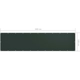 Balkonski zastor tamnozeleni 120 x 500 cm od tkanine Oxford | shoptok.hr