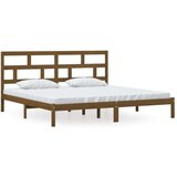  Posteljni okvir medeno rjav iz borovine 200x200 cm, (20643635) | Shoptok.si