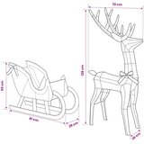  Reindeer vuče saonice LOVIISA 450 LED lampica Topla bijela | shoptok.hr