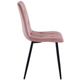 Libra stolica - ružičasti baršun / crne noge x 2 | shoptok.hr