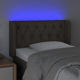  LED uzglavlje smeđesivo 83x16x78/88 cm od tkanine | Eponuda.com