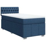 vidaXL Box spring postelja z vzmetnico modra 80x200 cm blago, (21306035) | Shoptok.si