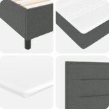  Postelja z vzmetnico Temno siva 180x200 cm Tkanina, (22052953) | Shoptok.si