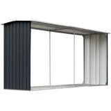  Vrtna ostava za drva od pocinčanog čelika 330x92x153 cm antracit | shoptok.hr