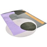 Tom Tailor TKANA PREPROGA Shapes - EIGHT 140/190 cm potiskano večbarvno, temno siva | Shoptok.si