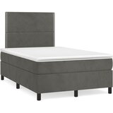  box spring s madracem tamnosivi 120 x 190 cm baršun | shoptok.hr