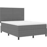 Krevet s podnicom s madracem svijetlosivi 140x200 cm plišna tkanina | shoptok.hr