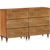  Bočni ormarići 2 kom 60 x 33 x 75 cm od masivnog drva manga | shoptok.hr
