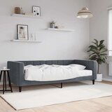 vidaXL Dnevna postelja z vzmetnico temno siva 90x200 cm žamet, (20936860) | Shoptok.si