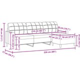  Trosjed s tabureom smeđi 210 cm od tkanine | shoptok.hr