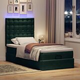  Okvir kreveta s madracima tamnozeleni 80x200cm baršunasti | shoptok.hr