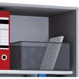 P & B PISARNIŠKI REGAL 70/105/37 cm siva | Shoptok.si