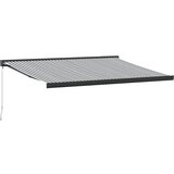 vidaXL Zložljiva tenda antracit in bela 4x3 m blago in aluminij, (21260634) Cene
