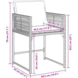 vidaXL 5-delni vrtni jedilni set z blazinami rjavega poli ratana | Shoptok.si