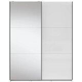 MID.YOU omara z drsnimi vrati, bela, visoki sijaj, prozorno | Shoptok.si