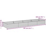  Povišena vrtna gredica 387 x 100 x 36 cm od čelika COR-TEN | shoptok.hr