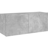 vidaXL Stenska TV omarica z LED lučkami betonsko siva 100x35x41 cm | Shoptok.si