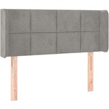  Vzglavje z ušesi svetlo sivo 83x16x78/88 cm žamet, (20738413) | Shoptok.si