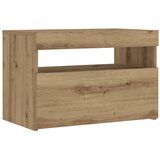  Noćni ormarić s LED svjetlima Artisan hrast 60x35x40 cm | shoptok.hr