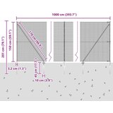 vidaXL varjena žična ograja s 7 kljukicami 1.5x10 m pocinkano jeklo | Shoptok.si
