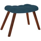  Stolica za opuštanje sa osloncem za noge plava baršunasta | shoptok.hr