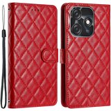 INORCO Za Tecno Spark 10C 4G šivanje črte Rhombus PU usnjena prevleka s preklopnim stojalom, denarnica, torbica za telefon, (22034564) | Shoptok.si
