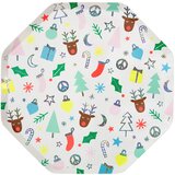 Meri Meri papirnati krožniki dinner festive fun (8 kosov) | Shoptok.si