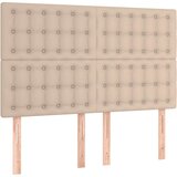  Box spring postelja z vzmetnico kapučino 140x200cm umetno usnje, (20896428) | Shoptok.si