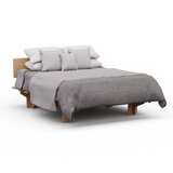 Blumfeldt NordicAura King okvir za zakonsko posteljo | 180 cm x 200 cm | robusten | brez orodja | evkaliptusov les | polica | Shoptok.si