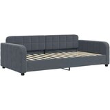 vidaXL Dnevna postelja z vzmetnico temno siva 90x200 cm žamet | Shoptok.si