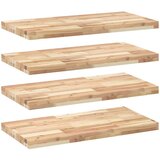  Plutajuće police 4 kom 100x40x4 cm Neobrađeno puno drvo akacije | Shoptok.si