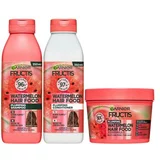 Garnier Fructis Hair Food Watermelon Plumping Shampoo Set šampon 350 ml + balzam za lase 350 ml + maska za lase 400 ml za ženske