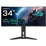 Gigabyte MO34WQC 34 OLED WQHD Curved Gaming Monitor - 3440 x 1440, 175Hz, 0.03ms, KVM, 250 cd /m², FreeSync Premium Pro, DisplayHDR True Black 400, HDMI 2.1, Displayport 1.4 | shoptok.hr