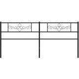  Metalno uzglavlje crno 193 cm | shoptok.hr