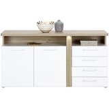 Hom`in komoda, bela, barve hrasta | Shoptok.si