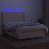  box spring s madracem LED krem 140x200 cm od tkanine | shoptok.hr
