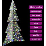 vidaXL Božično drevo med 240 LED večbarvno 180 cm Akril | Shoptok.si