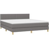  box spring s madracem LED tamnosivi 160x200 cm tkanina | shoptok.hr