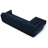 Mazzini Sofas Temno modra žametna kotna sedežna garnitura z ležalnikom (levi kot) Vanda – | Shoptok.si