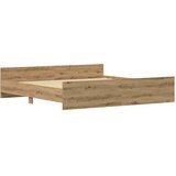  Krevetna konstrukcija Umjetnički hrast 203 x 203 x 50 cm | shoptok.hr