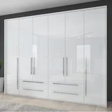 PLAKAR P64A/PN - kolekcija Piano - Kristalno bela/Kristalno Bela HG Lak - 277x226x60 cm