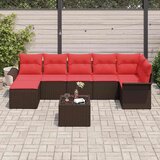  Vrtna sedežna garnitura z blazino 8 pcs Rjava Poly ratan, (5000144945) | Shoptok.si