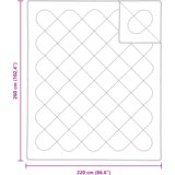 vidaXL Poplun Ostalo s jastukom 3 pcs Bijela 260 x 220 cm Mikrofibra | shoptok.hr