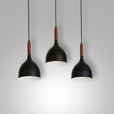  visilica na lanku noak wood 3xE27/15W/230V crna/buk | Eponuda.com