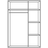 home24 omara za oblačila, bela | Shoptok.si