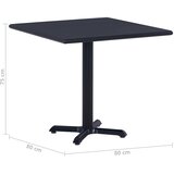  Vrtni stol crni 80 x 80 x 75 cm | Eponuda.com